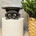 1Pc Adorable 3D Printed Raccoon Toilet Roll Paper Holder White Plastic Playful Bathroom Decor Tissue Holder With Lid Decoration_voghion.com