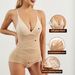 Shapewear-Body für die Zeit nach der Geburt – Verstellbarer Bauchweg- und Bruststütz-Ganzkörperformer für Damen – Figurformender Kompressionsgürtel (Schwarz/Nude)_voghion.com