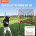 VEVOR 5x5 Ft Baseball Softball Practice Net, Portable Baseball Training Net For Hitting Batting Catching Pitching, Backstop Baseball Equipment With Bow Frame, Carry Bag, Strike Zone, Ball, Batting Tee_voghion.com