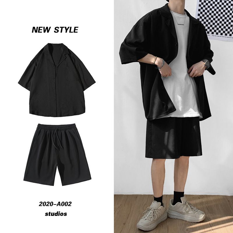 Ensemble complet d'uniforme CT DK pour hommes, costume JK ample d'été, style universitaire, tendance, manches trois-quarts, petit blazer chic_voghion.com
