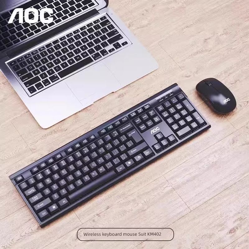 AOC Km402 Wireless Keyboard And Mouse Set Computer Notebook Splash-Proof Design Business Office For Home_voghion.com