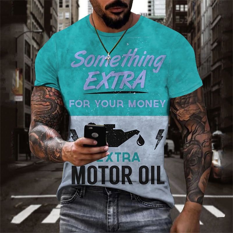 2023 New men's graphic 3D printed T-shirt Men's summer top short sleeve casual sports outdoor_voghion.com