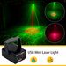 Mini LED Laser Podiumverlichting Discolicht 32 Soorten Patronen Stroboscooplamp USB Oplaadbaar KTV Bar Sfeerlicht_voghion.com