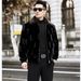 Premium Men’s Mink Fur Coat – Winter Luxury Imitation Mink Jacket (Black/Grey, L-5XL)_voghion.com