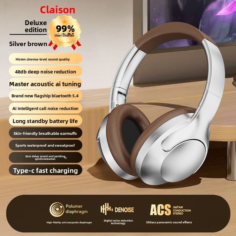 Wireless Bluetooth Headphones Over-Ear Trendy High Appearance Battery Life Sports Compatible With Huawei Phones_voghion.com