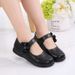 Sapatos infantis de couro para meninas, calçados de performance pretos para estudantes, primavera e verão, 2024, novos, coreanos, sola macia, princesa_voghion.com