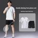 Feather Casual Suit Men's Trendy Sports Summer Thin Style One Set Of Clothes Short Sleeved Shorts Handsome Korean_voghion.com