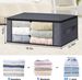 3-Pack Foldable Clothes Storage Bags - Clear View With Handles_voghion.com