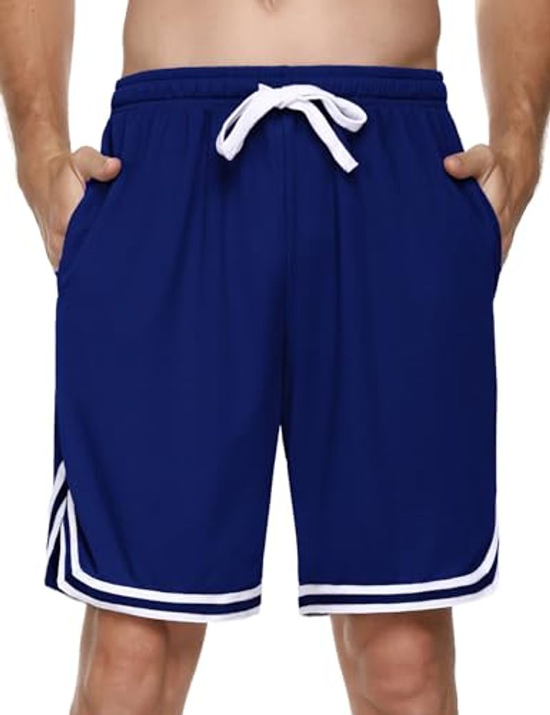 Men's Sports Striped Jogging Bottoms Summer Training Trousers With Pockets Elastic Waistband And Breathable Shorts For_voghion.com