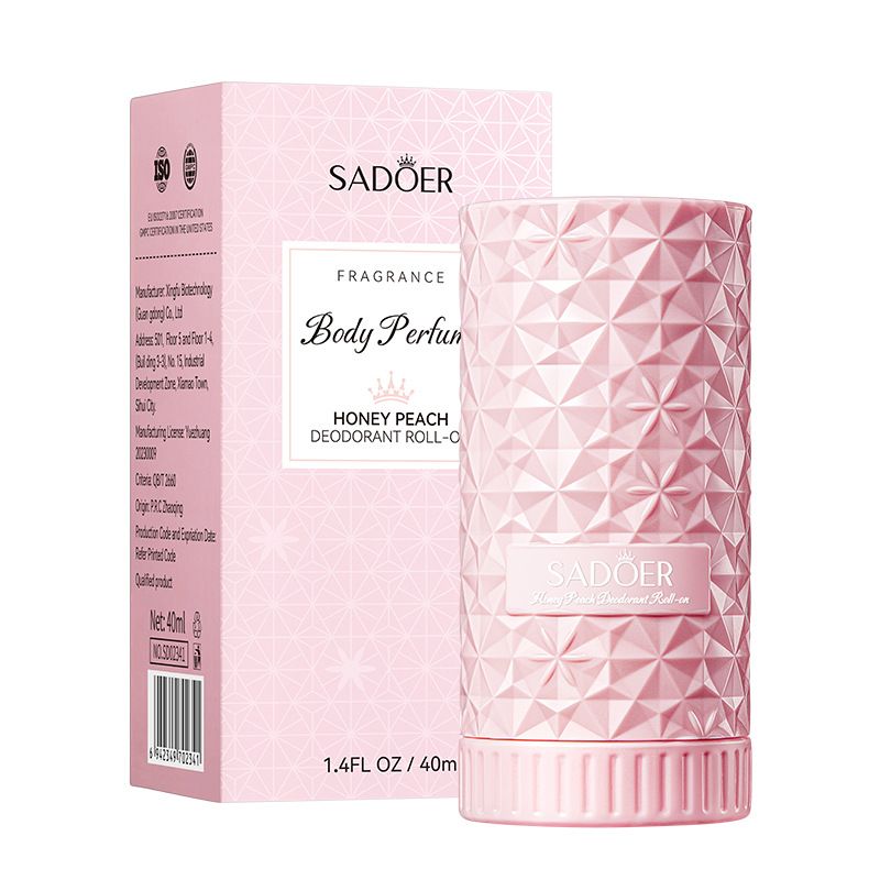SADOER Honey Peach Body Dribbling, fragranza persistente, rinfrescante, profumo roll-on_voghion.com