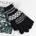 001 Men's Jacquard Gloves Wholesale Knitted Warm Winter Magic Fingered Fleece Lined For Cycling And Skiing_voghion.com