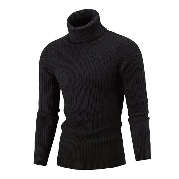 Men's sweater turtleneck color twist base sweater_voghion.com
