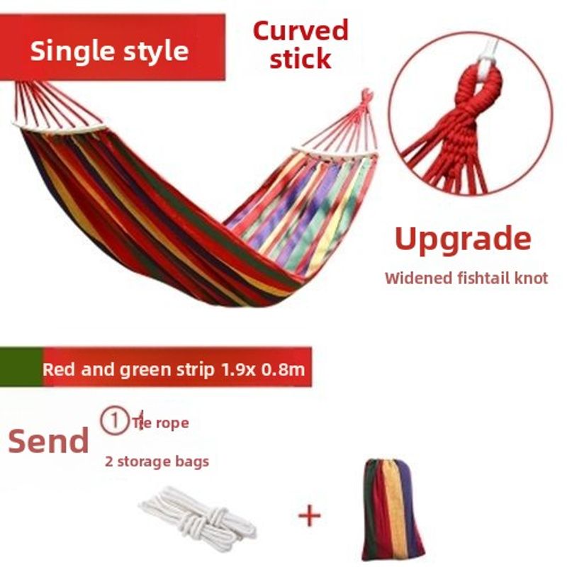 Anti-Rollover Outdoor Leisure Swing Indoor Single Double Canvas Camping Hammock Student Dormitory Hanging Chair_voghion.com