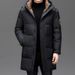 Men's Clothing Premium White Goose Down Hooded Long Parka Coat For Men - Windproof, Anti-Wrinkle, 800 Fill Power, Loose Fit, Winter Warmth_voghion.com