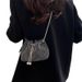 Nuova mini borsa a secchiello con diamanti, alta moda, da donna, con tracolla a catena Niche Ins_voghion.com