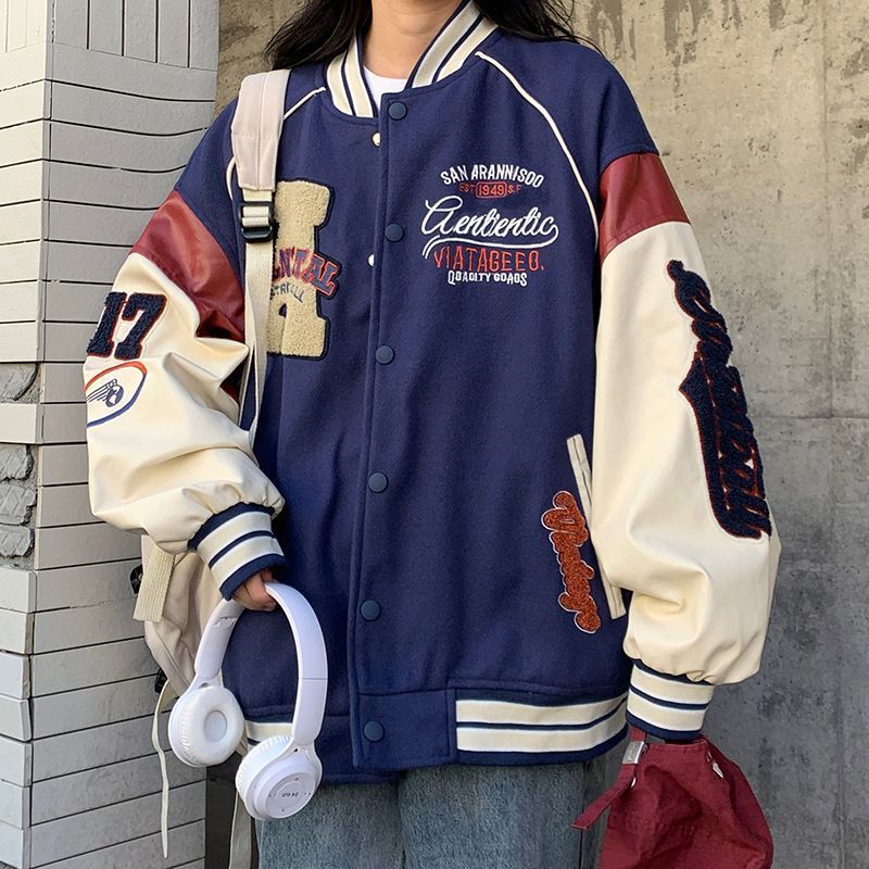Deeptown Vintage Bomber Jacket Women Haruku Varsity Baseball Jackets Korean Fashion College Uniform Oversized Streetwear_voghion.com