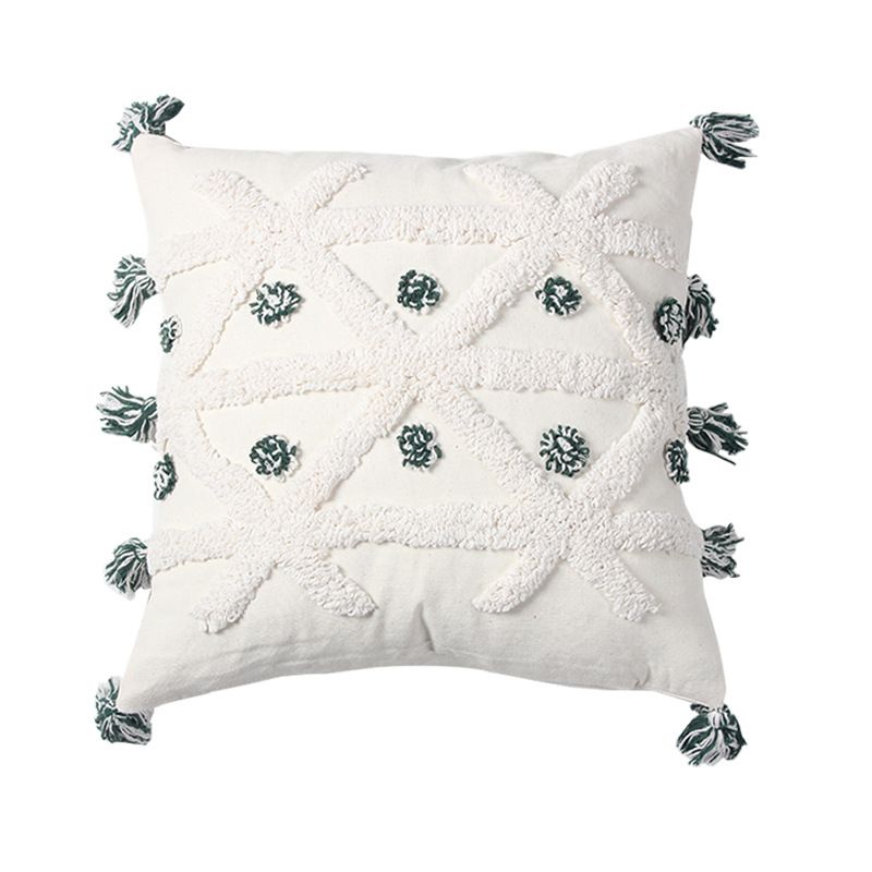 Gecapitonneerde kussenset - Moderne minimalistische borduurwerk- en patchwork bankkussens met PP-katoenen vulling, 45x45cm_voghion.com