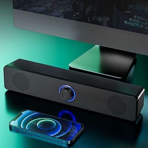 Głośnik samochodowy USB, komputer stacjonarny, laptop, Bluetooth, subwoofer, przewodowy projektor domowy_voghion.com