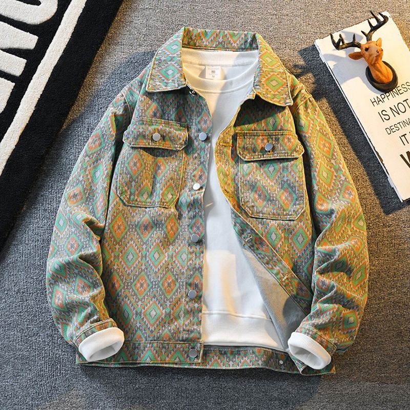Trendy brand denim jacket, spring ruffian handsome, high-end casual 2023 new autumn and winter men's jacket_voghion.com