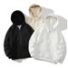 Spring And Autumn New Cardigan Sweater Hooded Jacket Zipper Men's Trendy Ins Top Jacket White_voghion.com