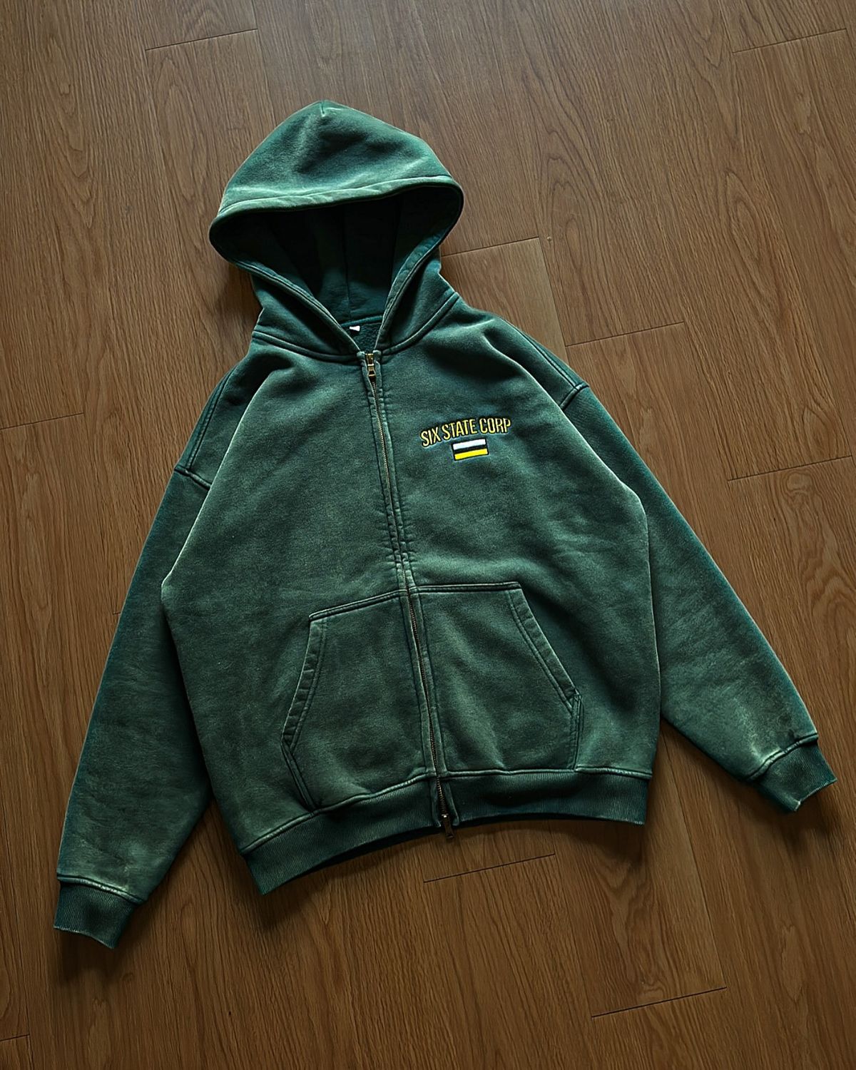 Minimalist Streetwear Hoodie Set, Statement Flag & Letter Embroidery, Comfortable Oversized Jogger Outfit_voghion.com