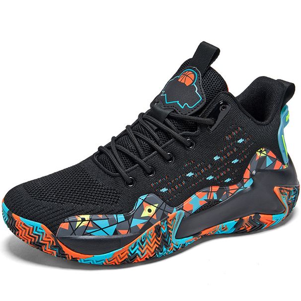 Herrenschuhe Flying Woven Basketballschuhe Frühling und Herbst High-Top Sneaker Tide Mesh Camouflage Jugend Student Trainingsschuhe_voghion.com