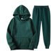 Herren Sportanzug Herbst Winter Einfarbig Kapuzenpullover + Jogginghose 2-teiliges Fleece-Trainingsanzug-Set_voghion.com