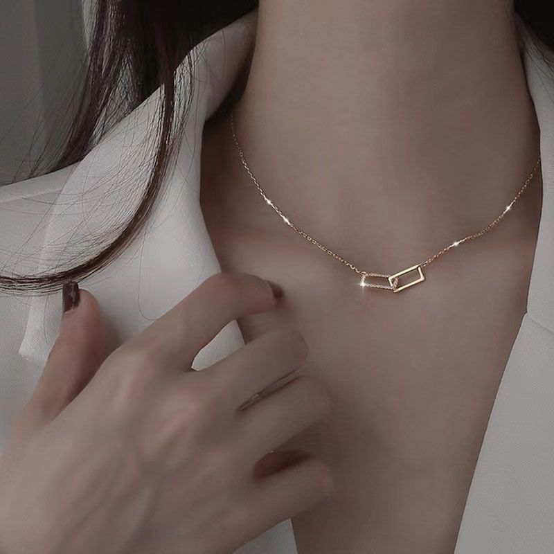 Collana con ciondolo in rame rettangolare stile IG all'ingrosso_voghion.com