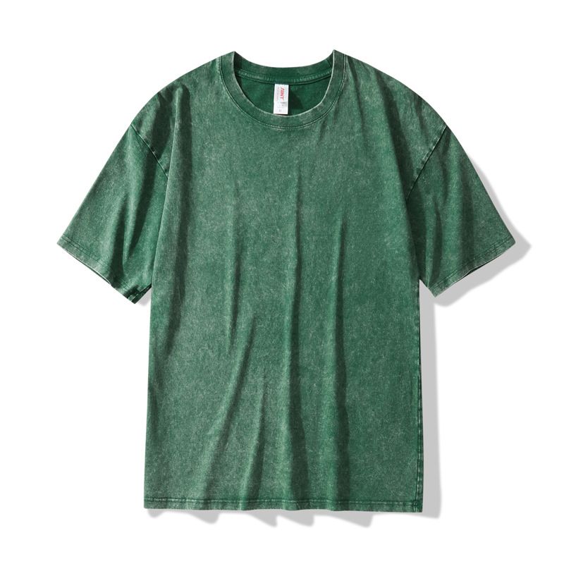 Unbeatable Quality 230g American Style Vintage Short Sleeved Oversized Trendy Brand Summer Washed T-shirt Men's Pure Cotton_voghion.com