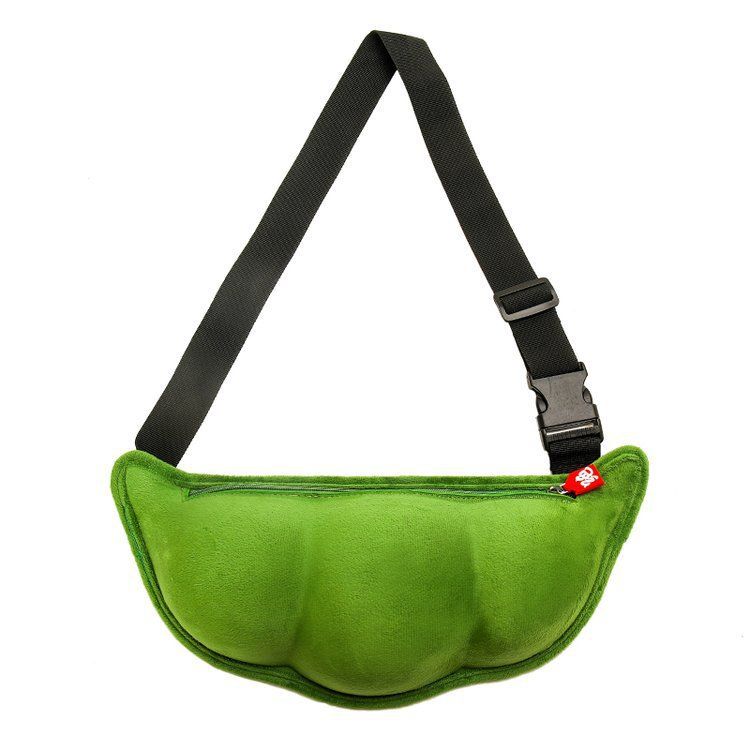 2024 New Women's Large Capacity Soft Plush Shoulder Student Cute Pea Chest Bag_voghion.com
