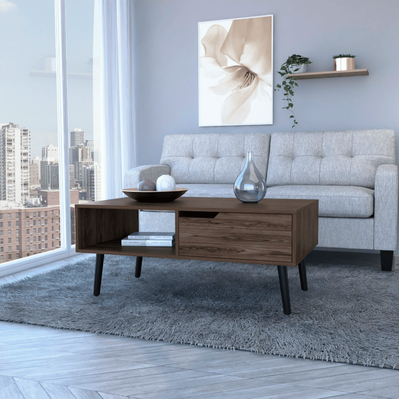 Kobe Coffee Table, One Open Shelf, One Drawer_voghion.com