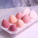 8-pack beauty eggs 8-grid opbergdoos poederdons spons ei make-up foundation beauty tools kleurverloop_voghion.com