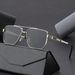 Men's Sunglasses Of High End Ins Metal Square Sunglasses For Women, Fashionable Large Frame, Slimming And Anti Ultraviolet Sunglasses_voghion.com