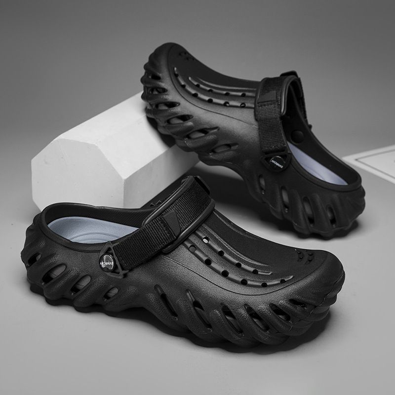 Sommer Neue Herren Casual Dickbesohlte Lochschuhe Rutschfeste Eva Modische Verschleißfeste Indoor- Und Outdoor-Strandsandalen_voghion.com