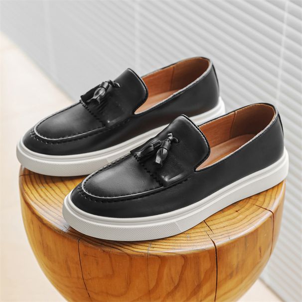 Mocassini da uomo fluidi, scarpe casual in pelle per uomo, comode scarpe slip-on con suola morbida per uomo_voghion.com