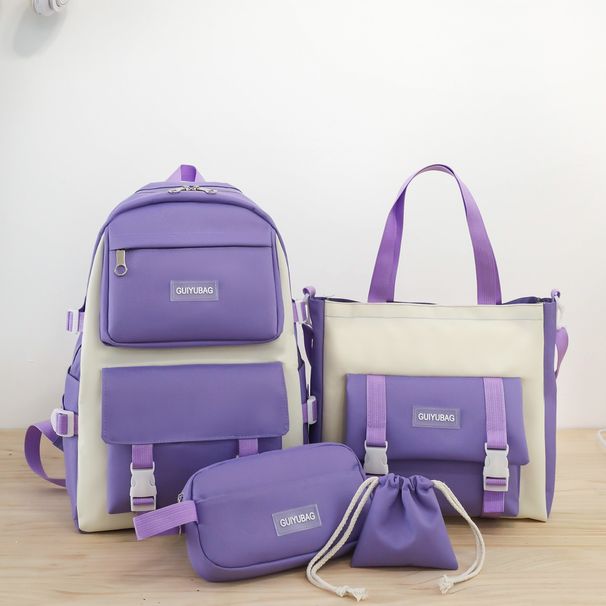 Set di zaini per bambini GUIYU - Grazioso zaino scolastico per ragazze e ragazzi, zaino Oxford leggero e resistente con spallacci imbottiti, design multiscomparto_voghion.com