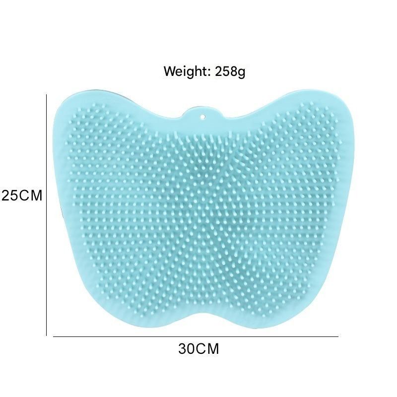 Spazzola da bagno in silicone a forma di farfalla, spazzola da doccia in silicone morbida ed esfoliante per una pulizia profonda e un massaggio rilassante, asciugatura rapida e igienica_voghion.com