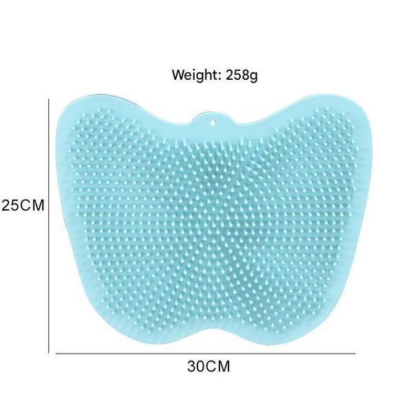 Spazzola da bagno in silicone a forma di farfalla, spazzola da doccia in silicone morbida ed esfoliante per una pulizia profonda e un massaggio rilassante, asciugatura rapida e igienica_voghion.com