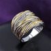 Anello Cao Shi Double Gold Testurizzato Universale per Uomo e Donna, Moda Esagerata, Copricapo_voghion.com
