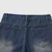 Men's Clothing Straight Pocket Denim Trendy Brand Printed Straight Shorts Loose Wide Leg Casual Denim Shorts_voghion.com
