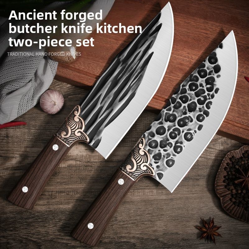 Gesmeed, niet-slijpbaar varkensvlees snijmes voor het slachten, speciaal voor het slachten van varkenskoppen, scherp vleessnijmes_voghion.com