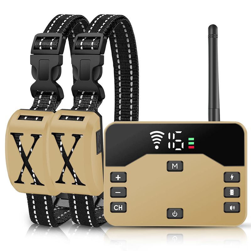 Wireless Electric Dog Fence Waterproof Pet Shock Boundary Containment System Electric Training Collar for Small Medium Large Dogs_voghion.com