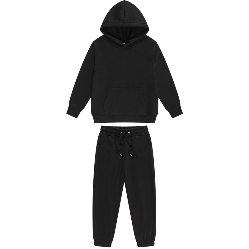 Completo con felpa e pantaloni per bambini – Completo comodo a due pezzi a maniche lunghe (3-8 anni, 100-160 cm, 11 colori)_voghion.com