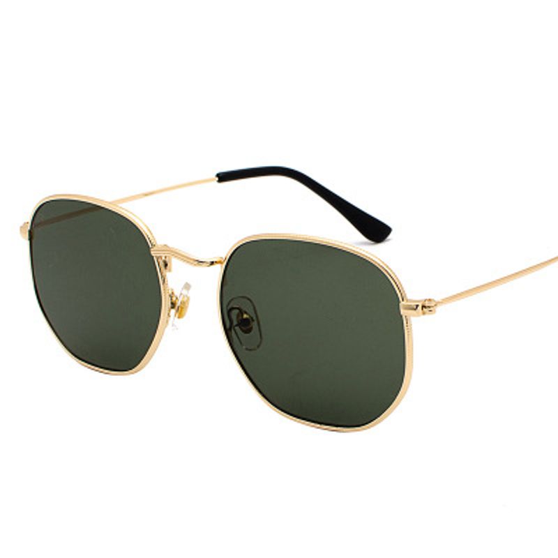 Ochelari de soare polarizați vintage pentru bărbați și femei, cu ramă metalică, hexagonali, pentru pescuit, la modă_voghion.com