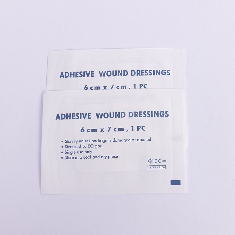 Autocollants de pansement en tissu non tissé autocollants de pansement en tissu non tissé auto-adhésifs transparents autocollants d'infusion pansement pansement 6x7cm exportation_voghion.com