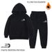 Mother & Kids New Plus Velvet Long Sleeved Hooded Letter Printed Sweatshirt Suit Loose Sweatpants Two Piece Suit_voghion.com