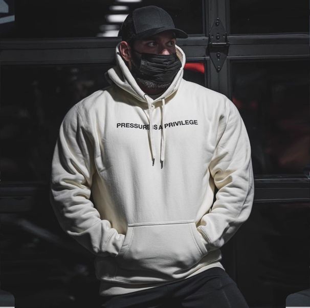 Chris plus fleece hoodie men's loose hooded oversized casual fitness thick autumn and winter pullover trendy brand_voghion.com