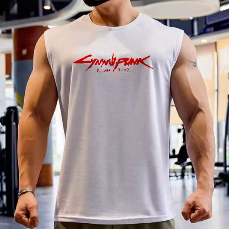 Losse Plus Size Zomersport Snel Droog Mouwloos Vest Zweetabsorberend T-shirt Ronde Hals Fitnesskleding Hardlopen_voghion.com