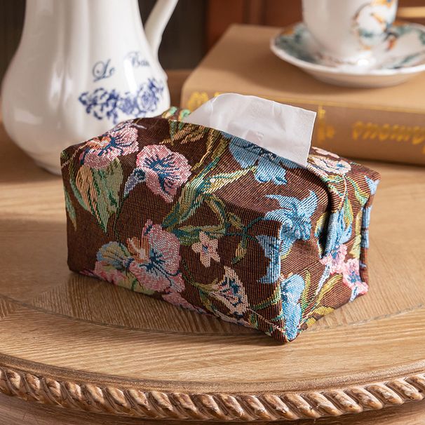 Taschentuchbox-Hülle aus Polyester mit Blumenmuster – Handgemachte Boho-Chic-Dekoration für Zuhause und Auto für Wohnzimmer, Schlafzimmer und Fahrzeug_voghion.com