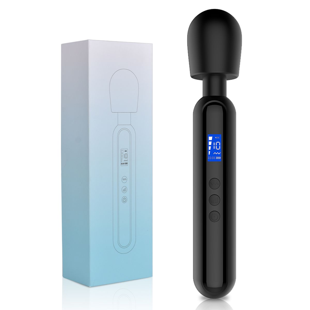 YAQU Four Vibration Speeds And Ten Vibration Modes 23.75cm In Length Wand Massager Clit Stimulator Female Masturbations Products_voghion.com